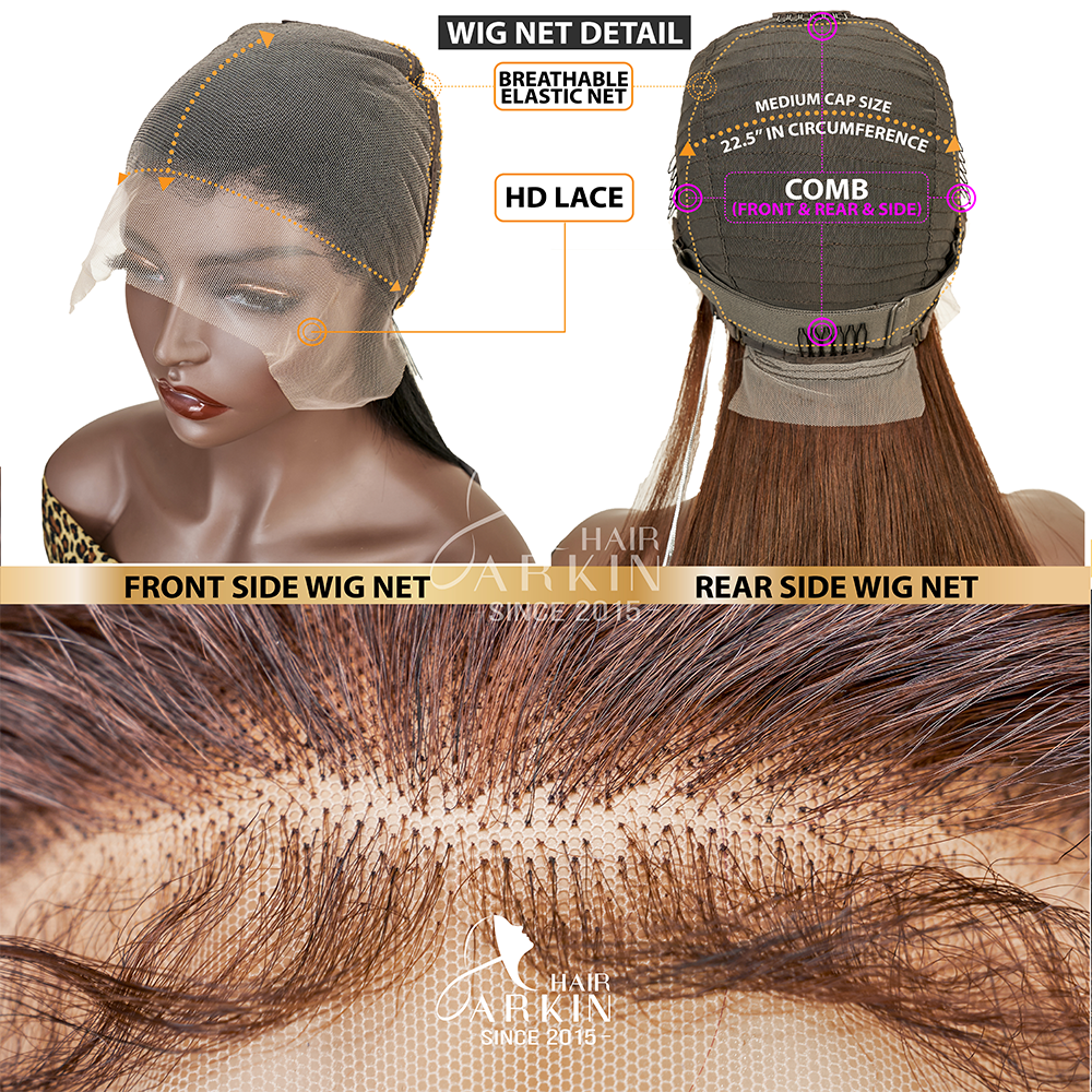 13x6 Lace Front Wigs Human Hair Loose deep Pre Bleached Knot HD Lace Front
