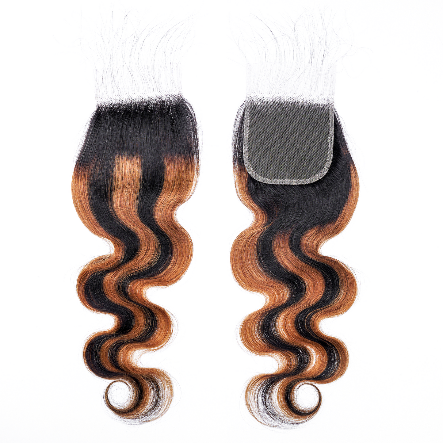 15A Body Wave 4x4 Lace Closure Free Part, Ombre Brazilian Virgin 100% human hair Closure Free Part Remy Body Wave