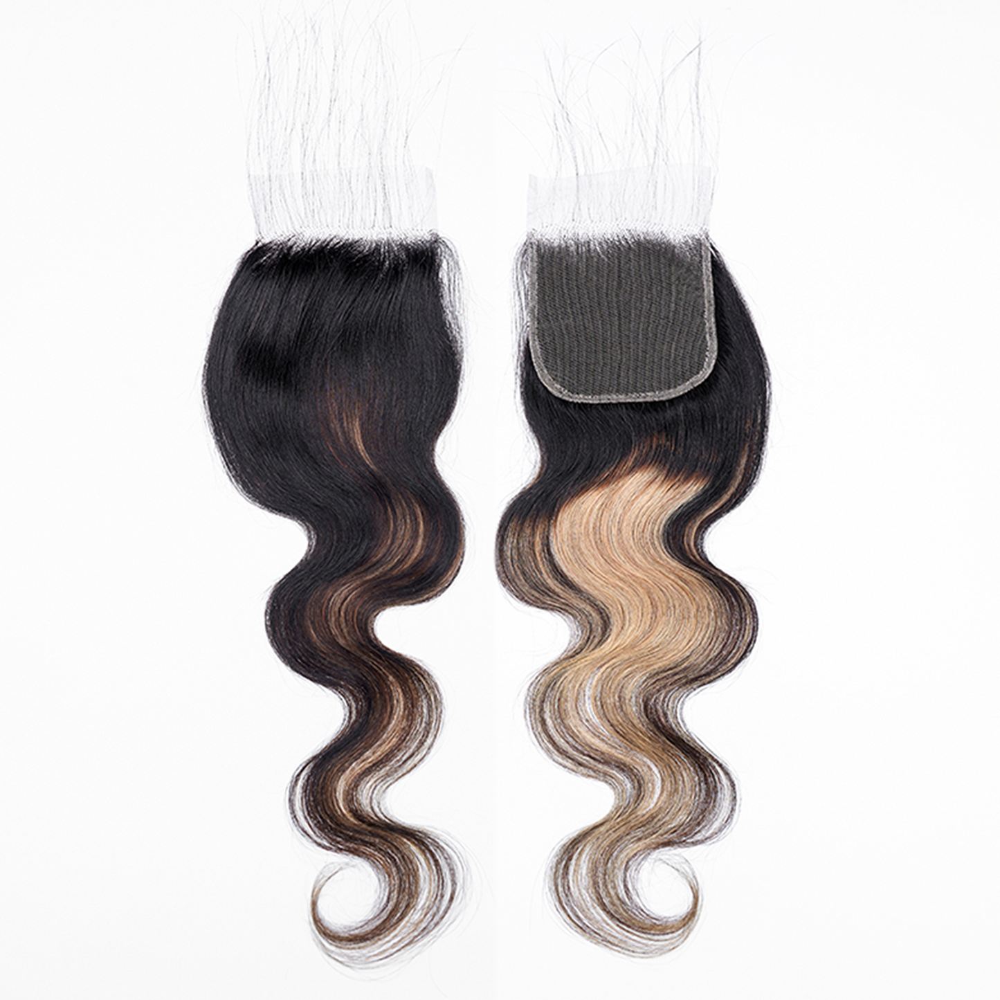 15A Body Wave 4x4 Lace Closure Free Part, Ombre Brazilian Virgin 100% human hair Closure Free Part Remy Body Wave
