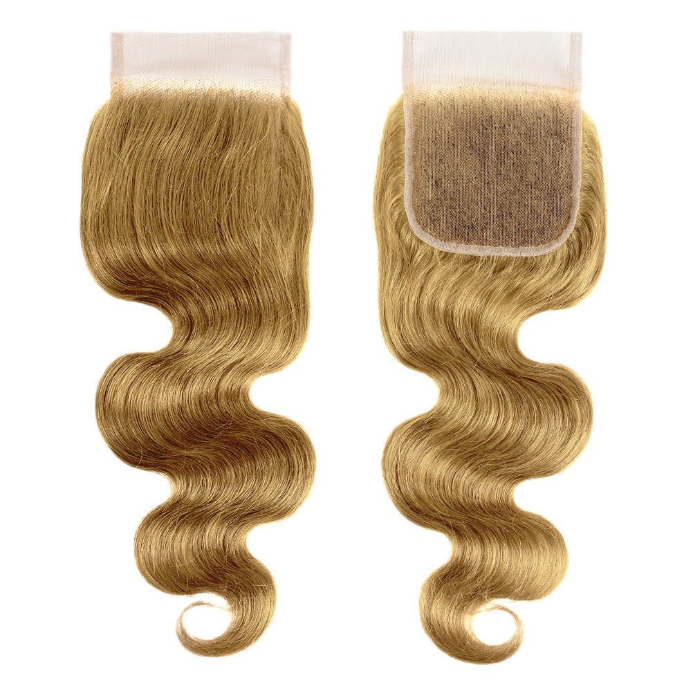 15A Body Wave 4x4 Lace Closure Free Part, Ombre Brazilian Virgin 100% human hair Closure Free Part Remy Body Wave