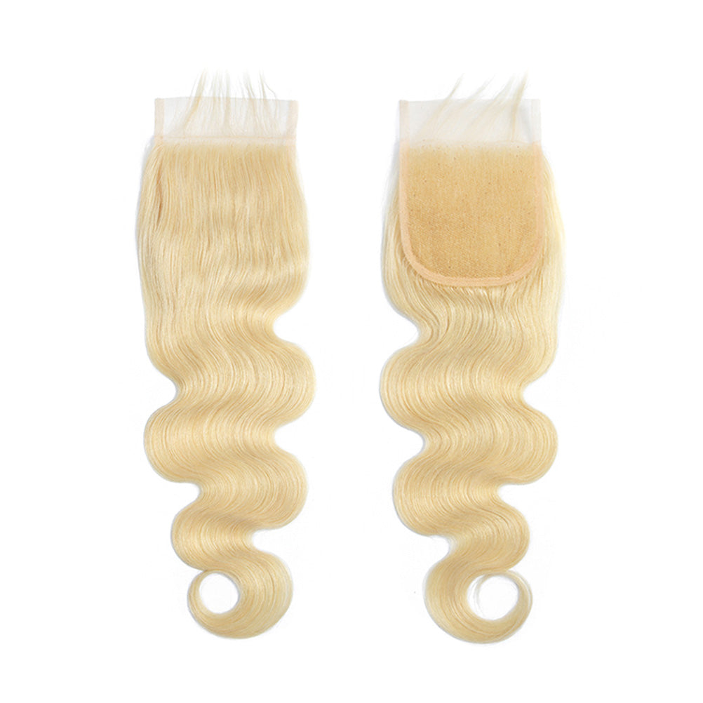 15A Body Wave 4x4 Lace Closure Free Part, Ombre Brazilian Virgin 100% human hair Closure Free Part Remy Body Wave