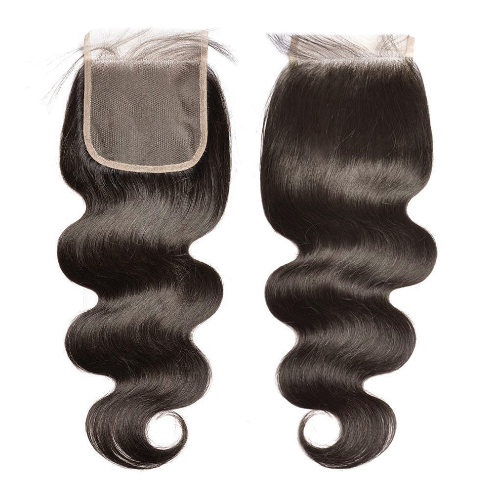 15A Body Wave 4x4 Lace Closure Free Part, Ombre Brazilian Virgin 100% human hair Closure Free Part Remy Body Wave