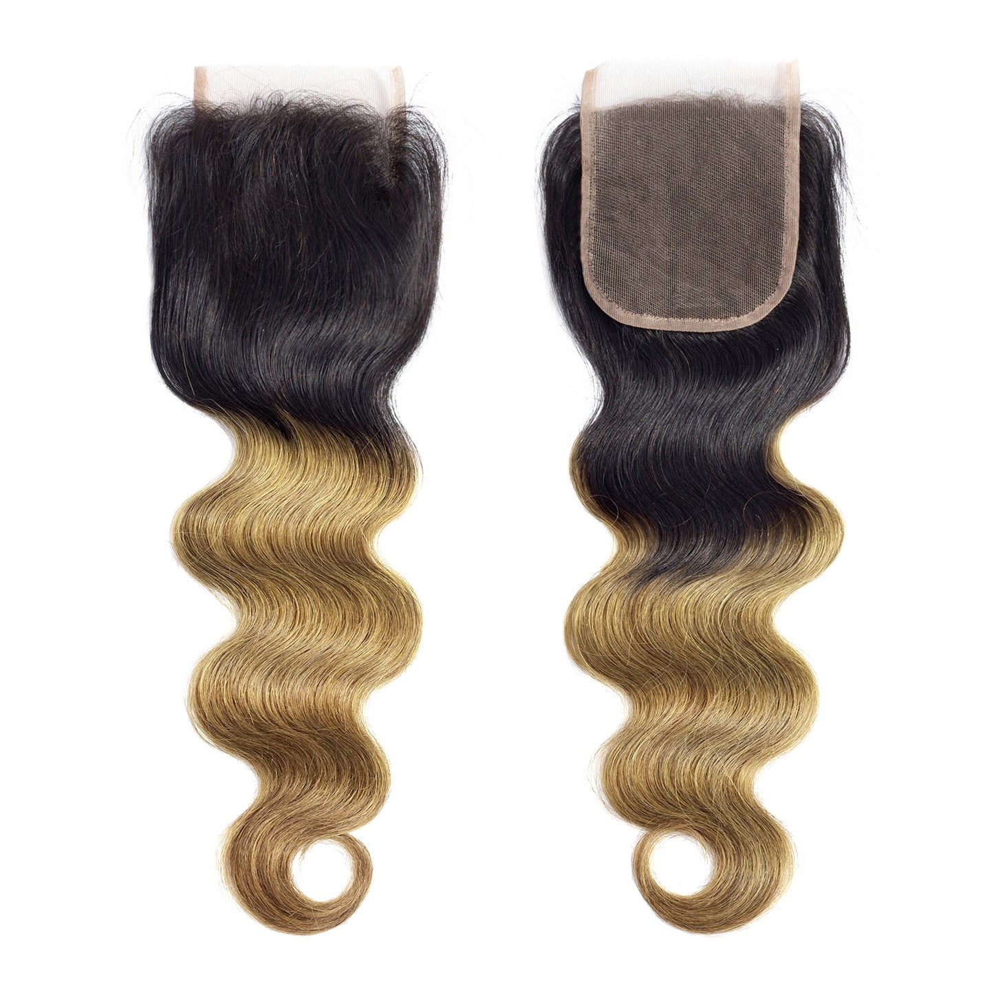 15A Body Wave 4x4 Lace Closure Free Part, Ombre Brazilian Virgin 100% human hair Closure Free Part Remy Body Wave