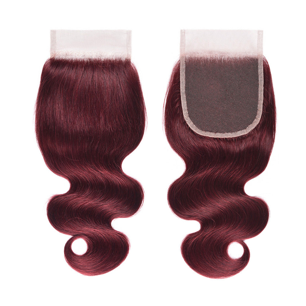 15A Body Wave 4x4 Lace Closure Free Part, Ombre Brazilian Virgin 100% human hair Closure Free Part Remy Body Wave